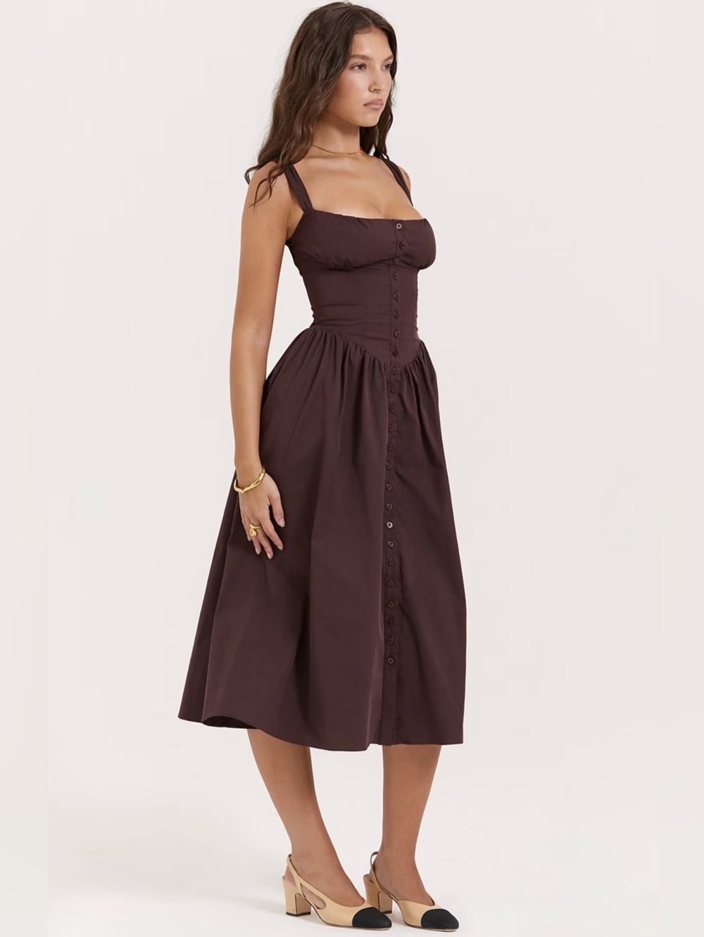 House of cb Tatiana rich brown midi sundress - Picture 11 of 16